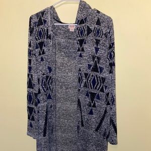 mossimo black and grey cardigan size medium